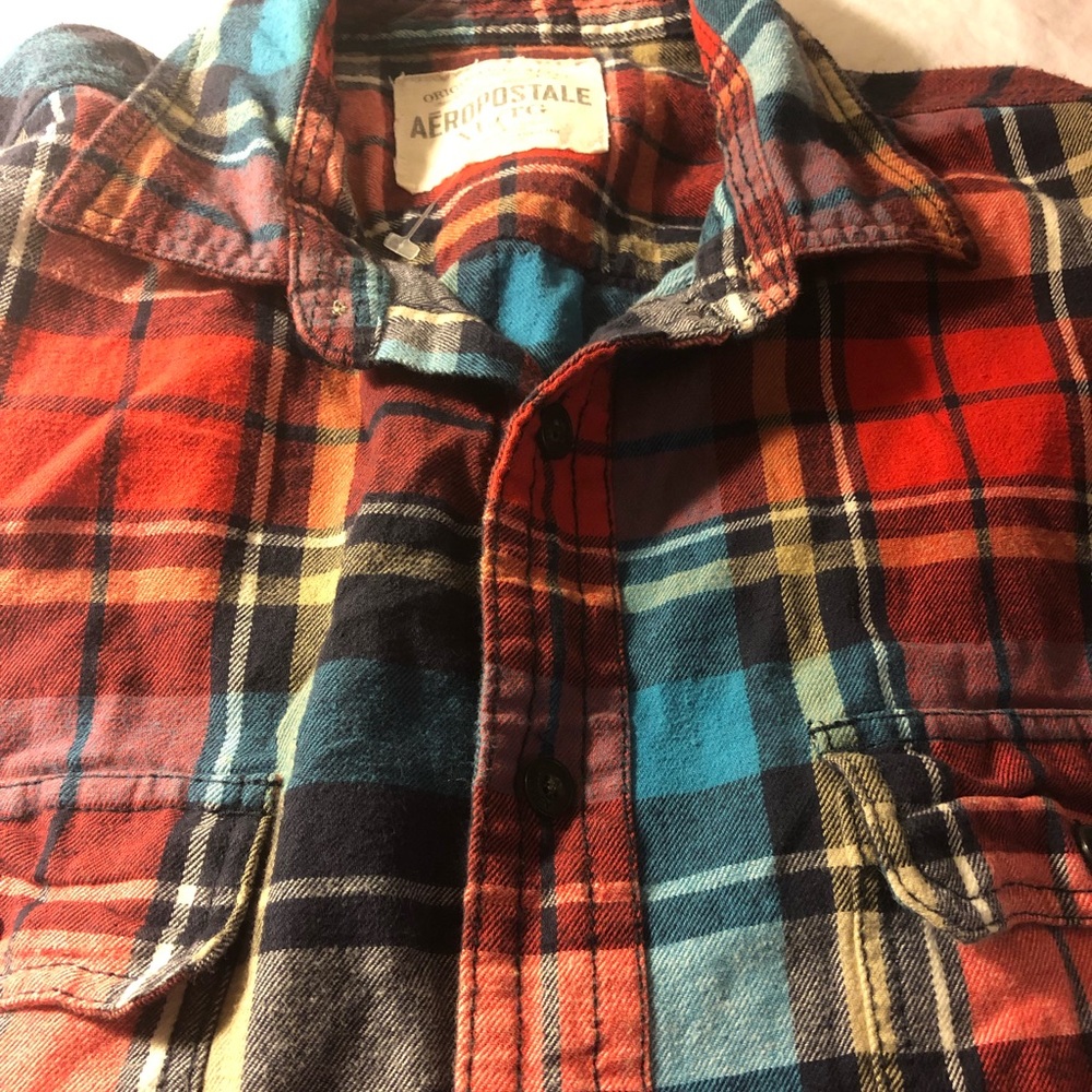 Aeropostale XL plaid men’s shirt long sleeve 100%cotton